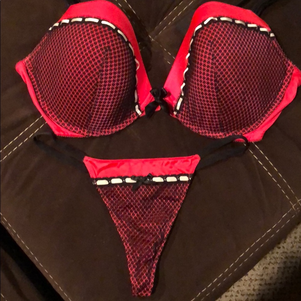 Victoria’s Secret bra and throng set.